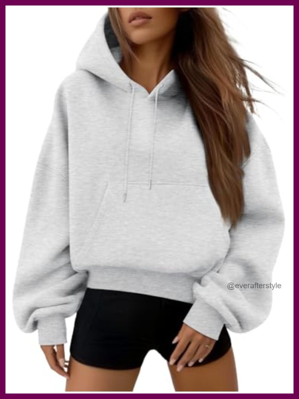 Women's Cropped Hoodie Cotton Blend Pullover Y2K Casual Fall Sweatshirt